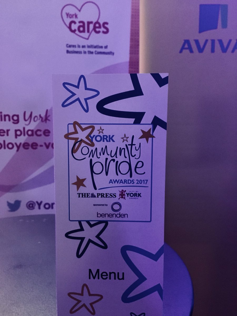 Dibbsc's tweet photo. Very excited to be at the York Community Pride Awards tonight @YorkCares #yorkcommunitypride https://t.co/GdLJHui1Jw