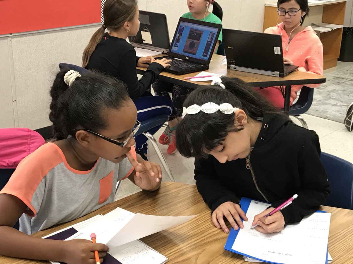 PrinciPALPeri's tweet photo. Great work stations and student talk in 5th grade Advanced Math https://t.co/U5UVvRr0Lt