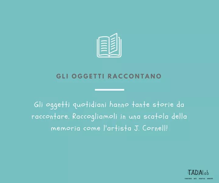 Le "box" di Cornell, oggetti e ricordi sono protagonisti del laboratorio che proponiamo in Biblioteca a #Belluno 
bit.ly/TADAlab-didatt…