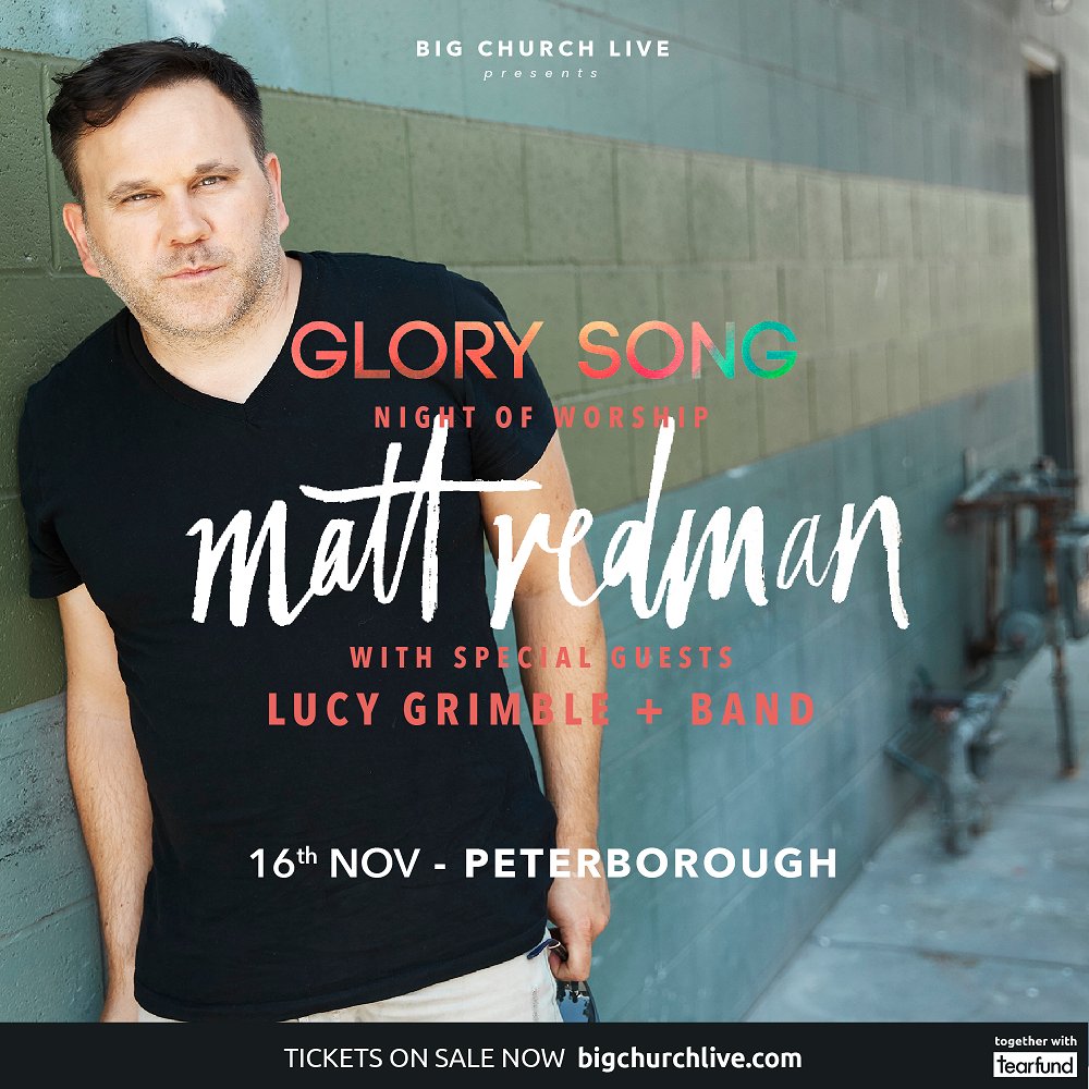 We're excited to host <a href="/bigchurchlive/">Big Church Live</a> with <a href="/matt_redman/">Matt Redman</a>!
Visit bigchurchlive.com to get tickets, or visit the Finance Desk on Sunday.