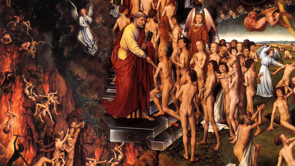 TheOnion's tweet photo. St. Peter Scrambling To Throw Few More Innocent Souls Into Hell To Meet Monthly Quota https://t.co/CEeRDbsqd4 https://t.co/4azvPEBKjv