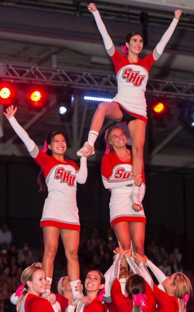 SHUCheer's tweet photo. All smiles for SHU Cheer!❣️ https://t.co/rGjDG5CMPA