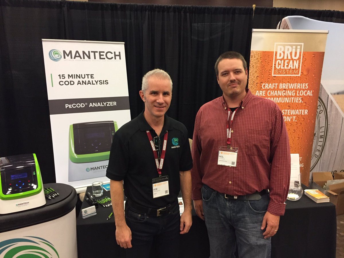 MANTECH_INC's tweet photo. Mantech and ECONSE together at the Ontario craft brewing conference-fast BOD TEST with effective treatment.Sustainability to the max! https://t.co/YLznCE9xCy
