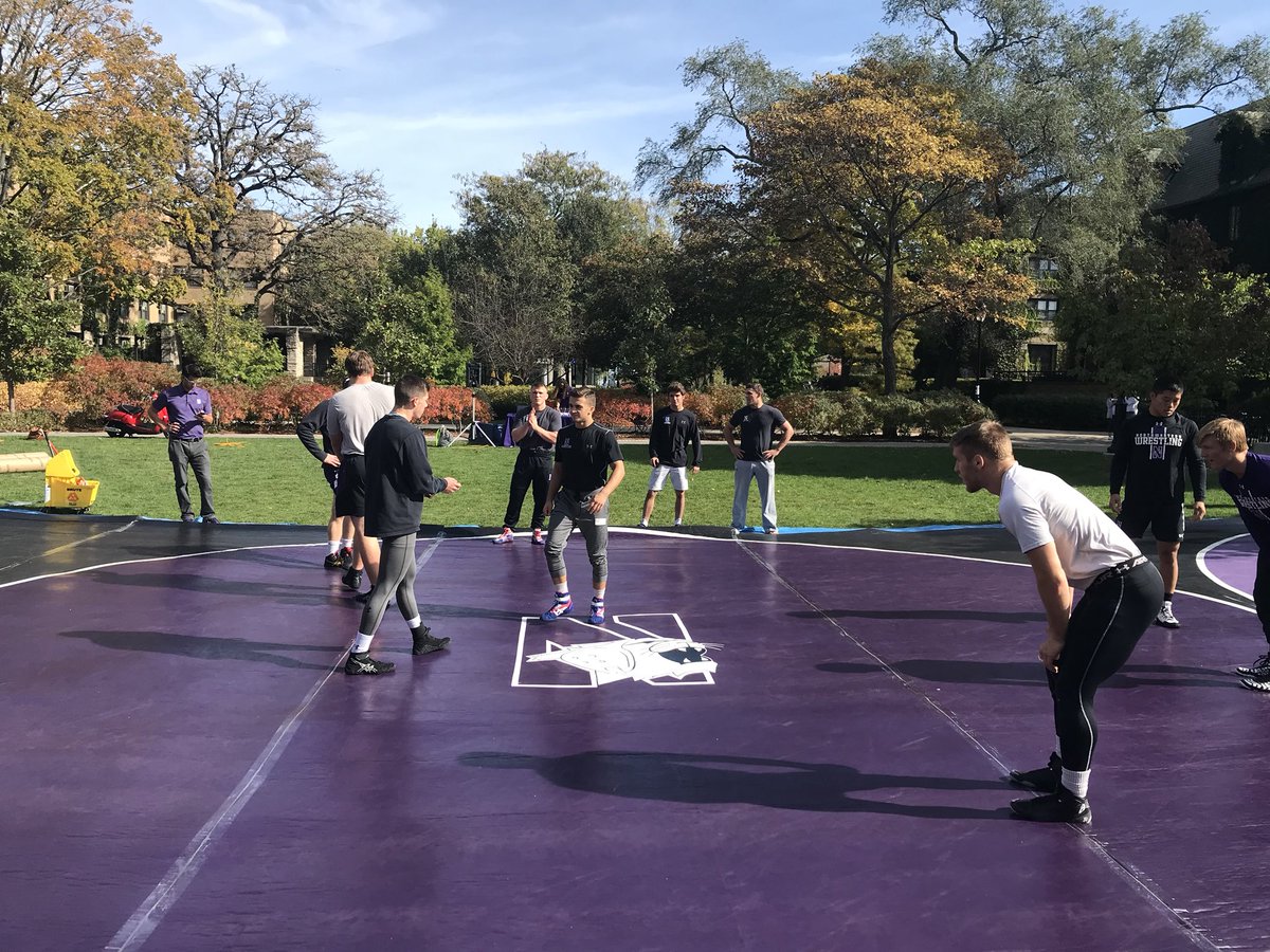 NUWrestle's tweet photo. Catch your #B1GCats on-campus today! 🤼‍♂️

#WrestlingWeather https://t.co/apegU0lVcX