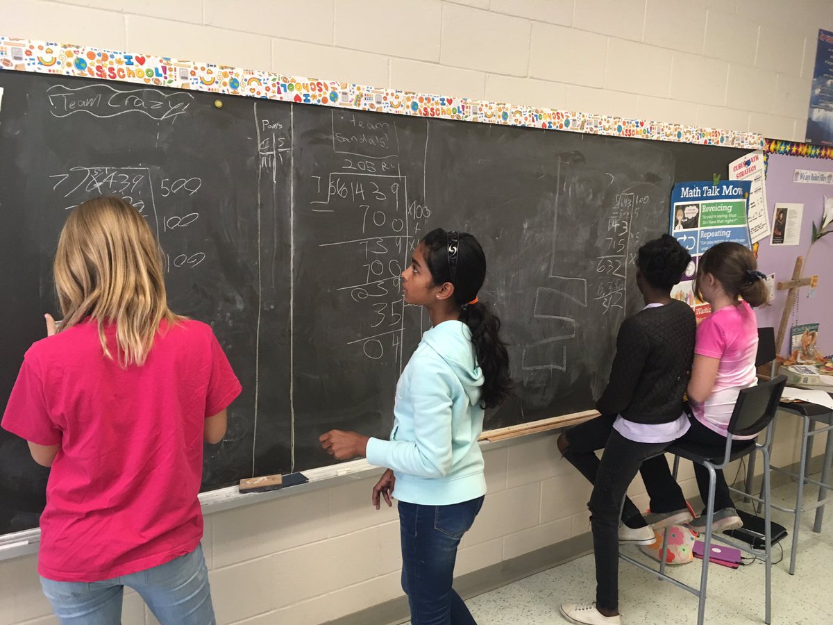 MrsRoss23's tweet photo. Independent practice in action today:) #partialquotient @ThomasMoreOCSB https://t.co/FZJnELTFjW