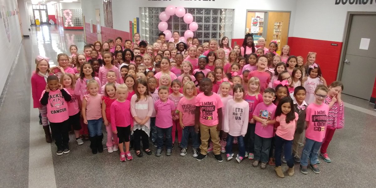 Pink out day at BBE!  Supporting and honoring those impacted by breast cancer! #scschat #bbebulldogs