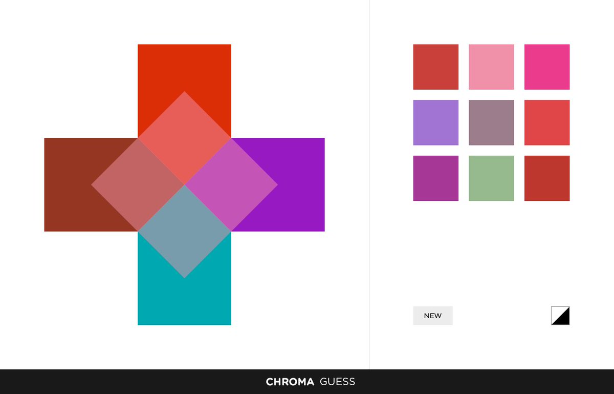 Chromapost's tweet photo. Chroma Guess.
https://t.co/s3olUK21Ia
An online game where you need to guess the hidden color. https://t.co/sZbsKa4GzD