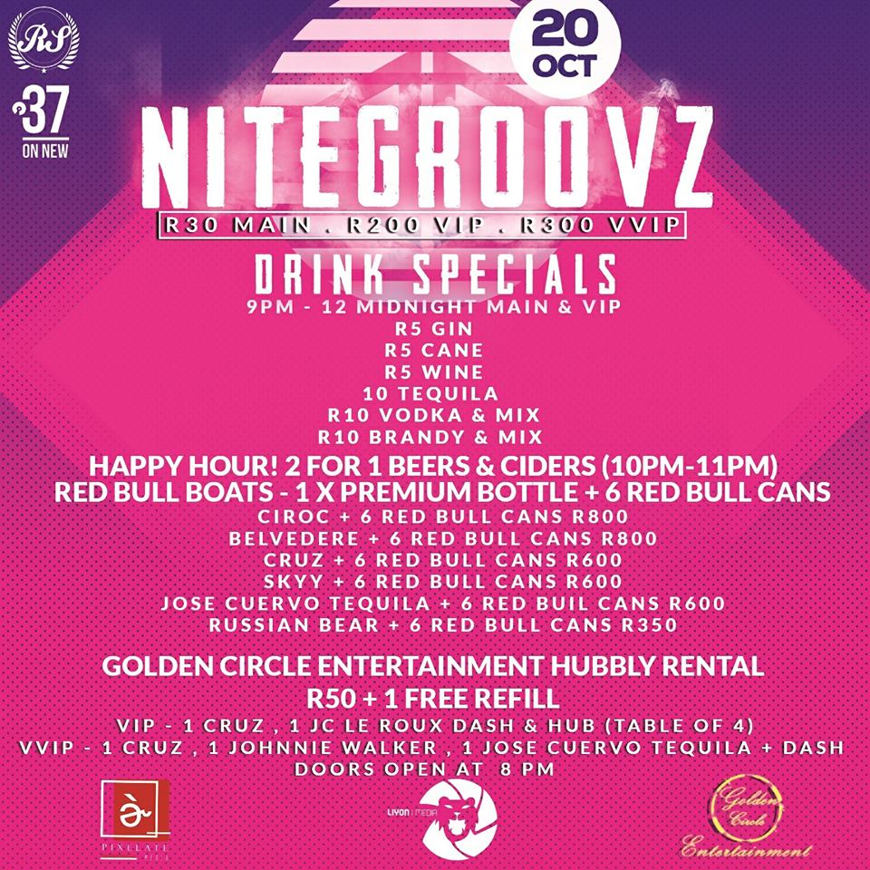#NiteGroovz20oct
DM for tickets