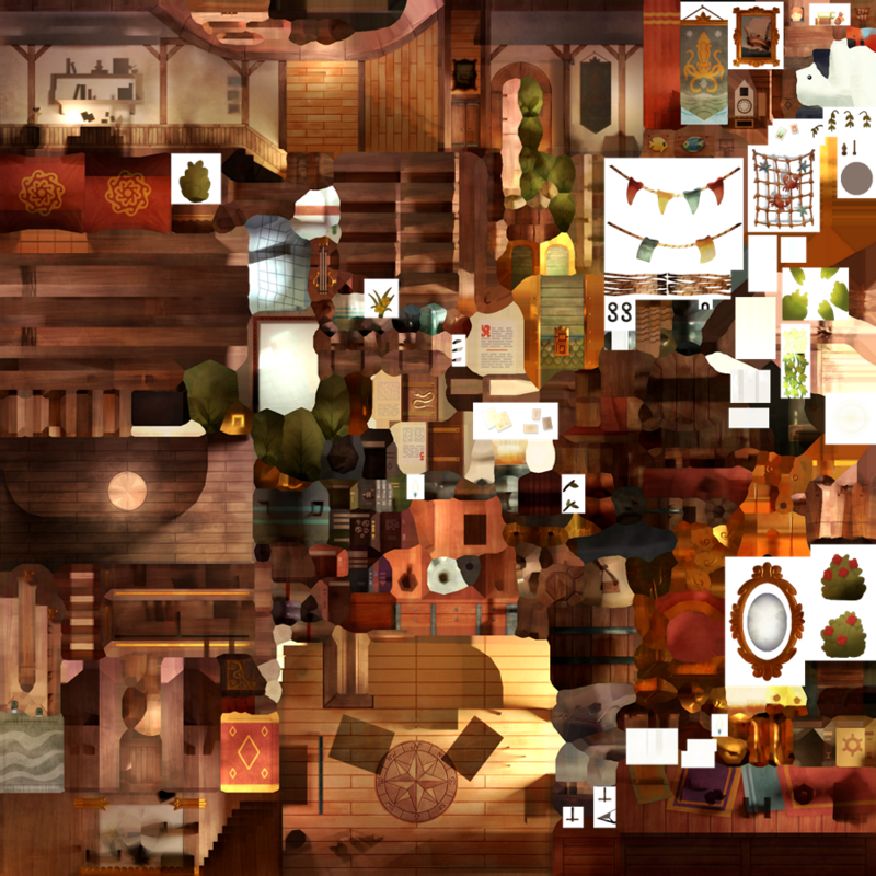 I think this room is done (2905 tris, one 2k texture) #b3d