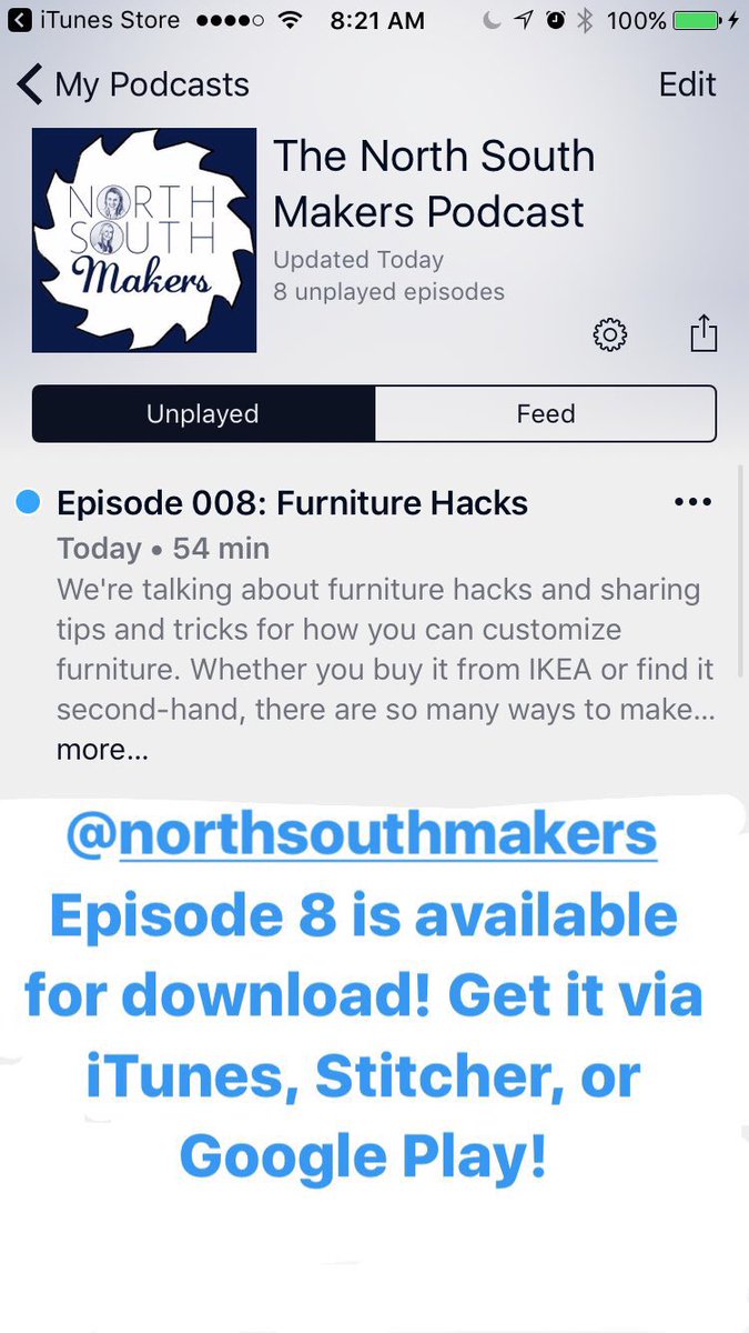 NSMPodcast's tweet image. Episode 8 is available for download! We're chatting all about furniture hacks. We hope you enjoy!