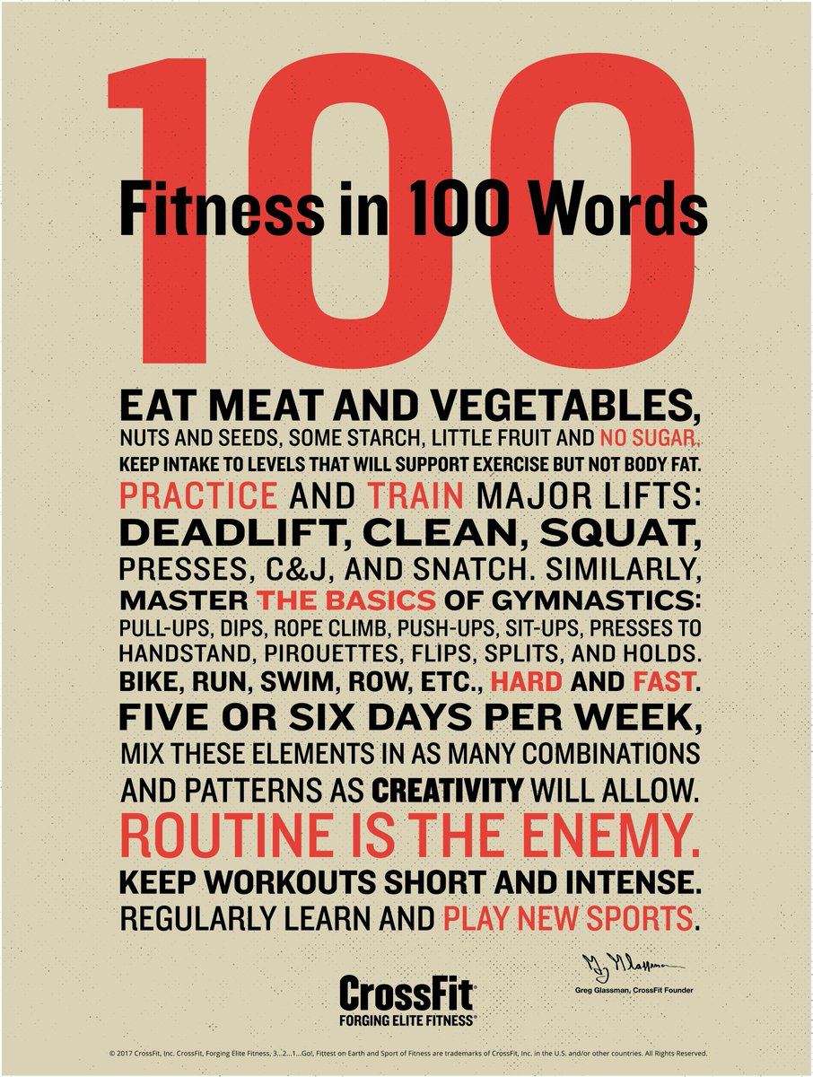 CrossFit's tweet photo. The Fitness in 100 Words Poster: Now Available 👉 https://t.co/SzZCqZOYAB https://t.co/vkw0jnuS9v