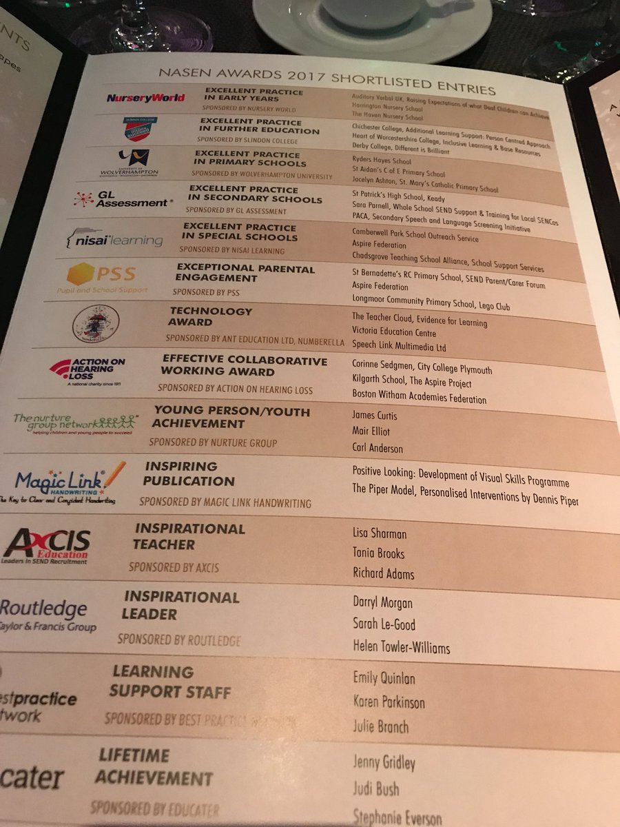 <a href="/nasen_org/">nasen</a> great to be attending the Nasen Awards <a href="/MuseumofLondon/">MuseumofLondon</a>.