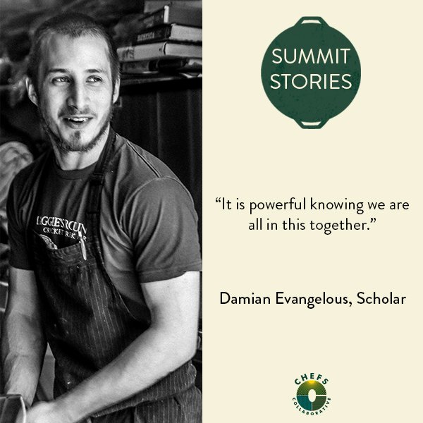 chefscollab's tweet photo. Summit Stories featuring Damien Evangelous | @armsbyabbey 
#ChefSummit17 https://t.co/wc0kxMjMBu