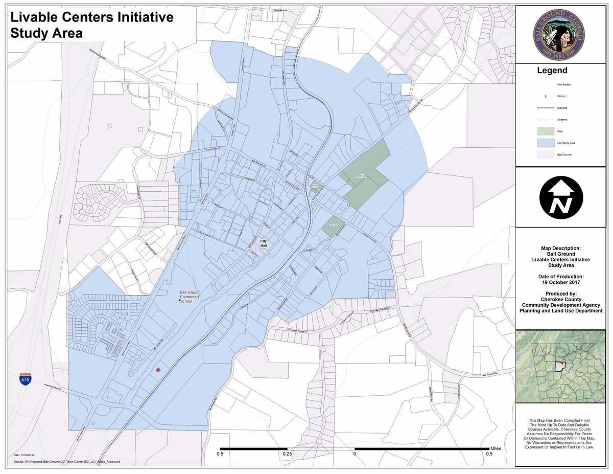 Please join us today at 6:00pm at City Hall for the first community meeting of the Ball Ground Livable Centers Initiative.