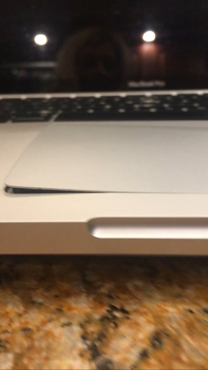 Lisa_Matassa's tweet image. Has this ever happened to anyone else’s MacBook Pro? @Apple is this normal? Thank God it didn’t explode in my face! #defect #dangerous