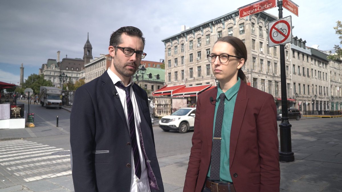 Meet <a href="/CBCMontreal/">CBC Montreal</a>'s Mulder and Scully: <a href="/sarahleavittcbc/">Sarah Leavitt</a> and <a href="/jonmontpetit/">Jonathan Montpetit</a>. Absolutely phenomenal shooting by <a href="/contantc/">Charles Contant</a>.  #proudproducer #models #electionteam  #MTL2017