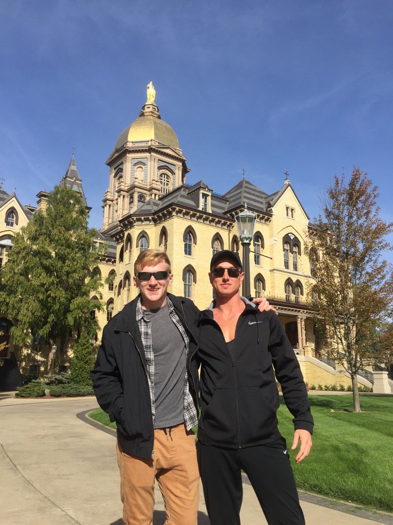 ClubJasonSparks's tweet photo. At Notre Dame with Spencer Daley &amp; Cade Maddox https://t.co/XHbZFZbd2i