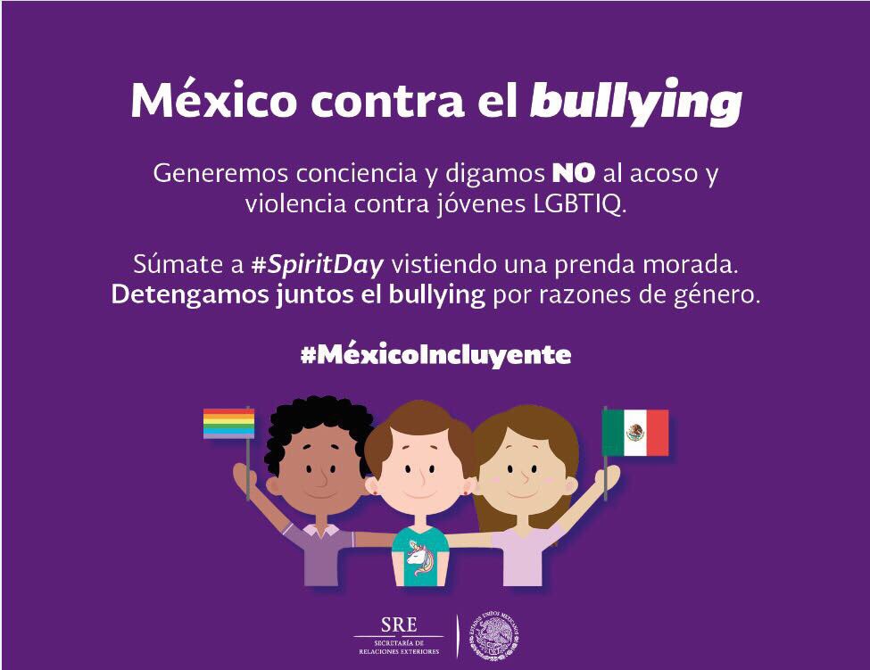 MexOnu's tweet photo. #MXmultilateral ha presentado dos resoluciones contra el #Bullying en la @ONU_es #SpiritDay https://t.co/RexawNKgye