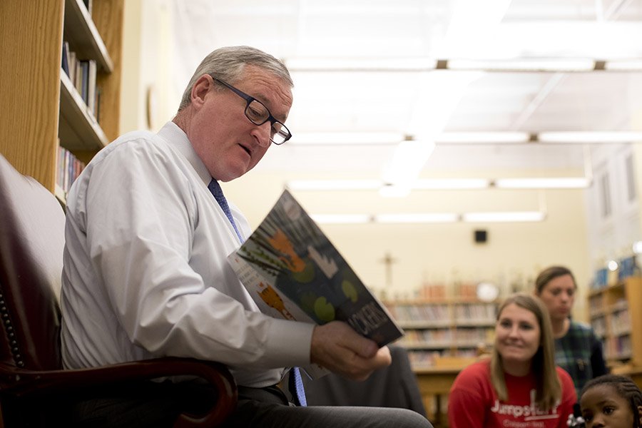 .<a href="/PhillyMayor/">Mayor Cherelle L. Parker</a> visited @Temple_COE's Jumpstart class earlier today to read to students.
