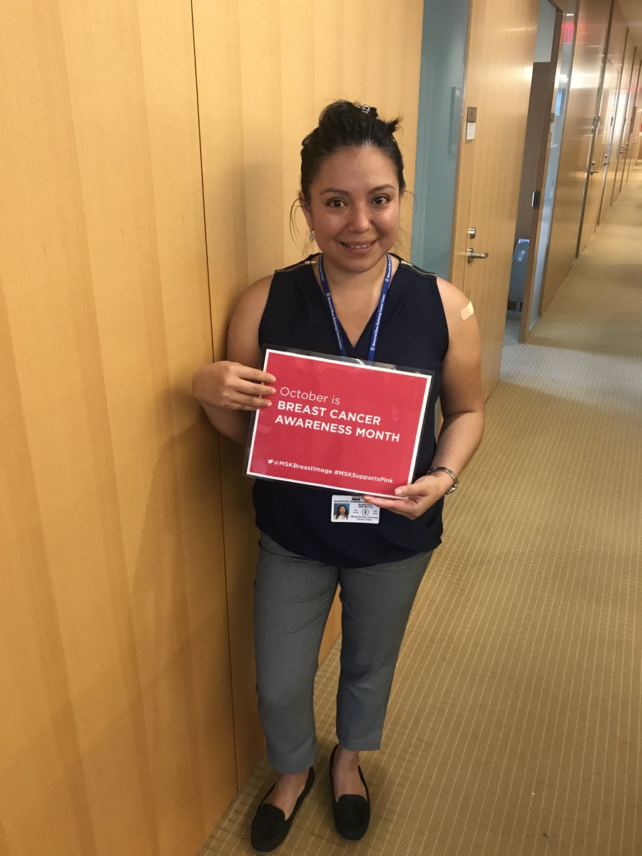 MSKBreastImage's tweet photo. #MSKSupportsPink &amp; our staff wants you to know we are here for you! #BCAM2017 #BreastCancerAwarenessMonth https://t.co/MSeWnUrt3K