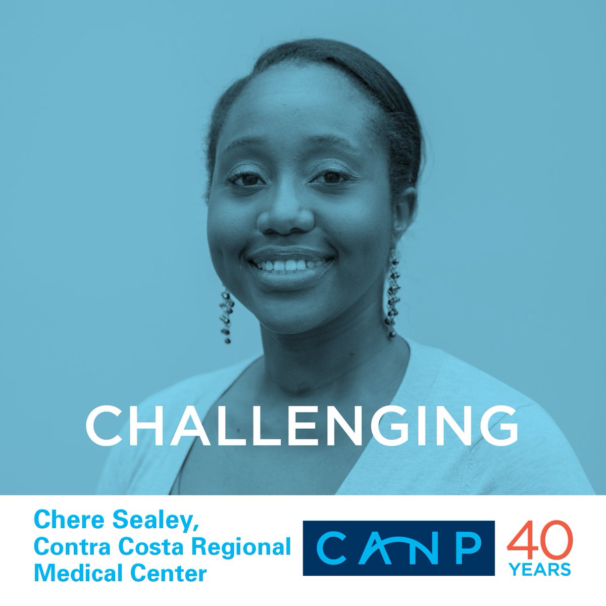 CaliforniaNP's tweet photo. Chere Sealey believes there are many challenges in being an NP, but she has hope for the increased access to care. #CANP40th https://t.co/X0IIMROqzB
