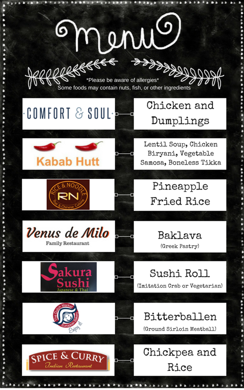ChathamKentLIP's tweet photo. The Diverse City Party is almost here! The menu looks delicious - Thanks to all the participating restaurants! See you Saturday! https://t.co/7gpVJ4HNjq
