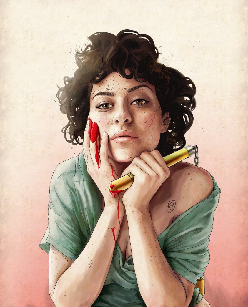 thePisforpenis's tweet photo. #wip of the next #SlaughterhouseStarlet - the tough, compassionate, &amp; bad ass @ShawkatAlia #illustration #keithprein #aliashawkat https://t.co/x07LUnsgI4