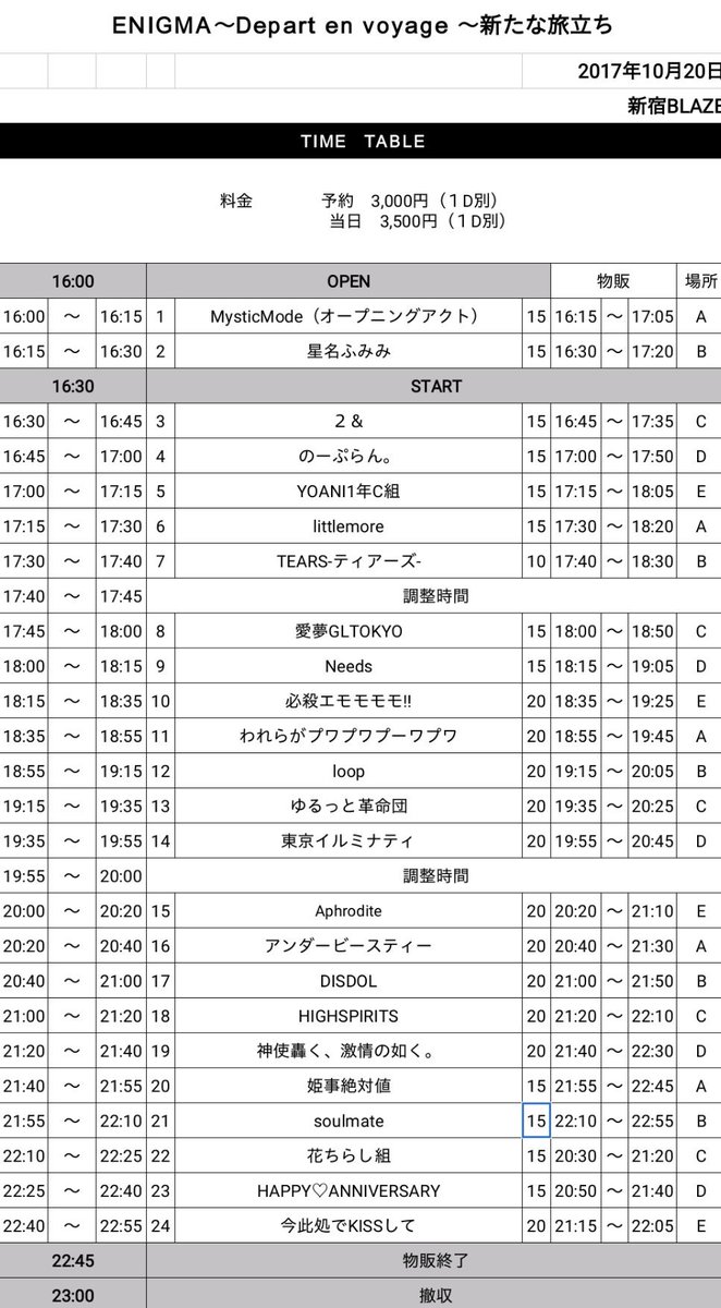共犯者 エモp 新宿blaze 18時15分 えんま メンマ ともぴ ルンタ 蜜 新宿marz 19時50分 みくる 睡 どちらかのチケットを提示で アイドル飯 に御招待 22時過ぎ予定 Shuminova 東京都新宿区新宿5 9 6artemis1f T Co Awysdw9i75 共犯者 エモp 新宿blaze 18時15分 えんま メンマ ともぴ ルンタ 蜜 新宿marz 19時50分 みくる 睡 どちらかのチケットを提示で アイドル飯 に御招待 22時過ぎ予定 Shuminova 東京都新宿区新宿5 9 6artemis1f T Co Awysdw9i75
