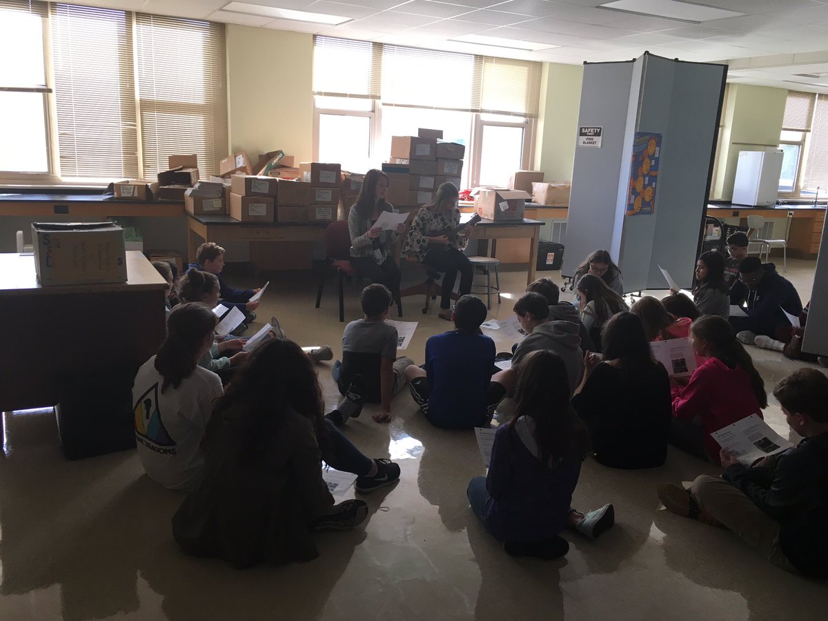 7th Grade Science rocking out to "Hey Albert Einstein" (speed is distance over time) featuring Ms. Krenn on ukulele &amp; Mrs. Fahey on Vocals