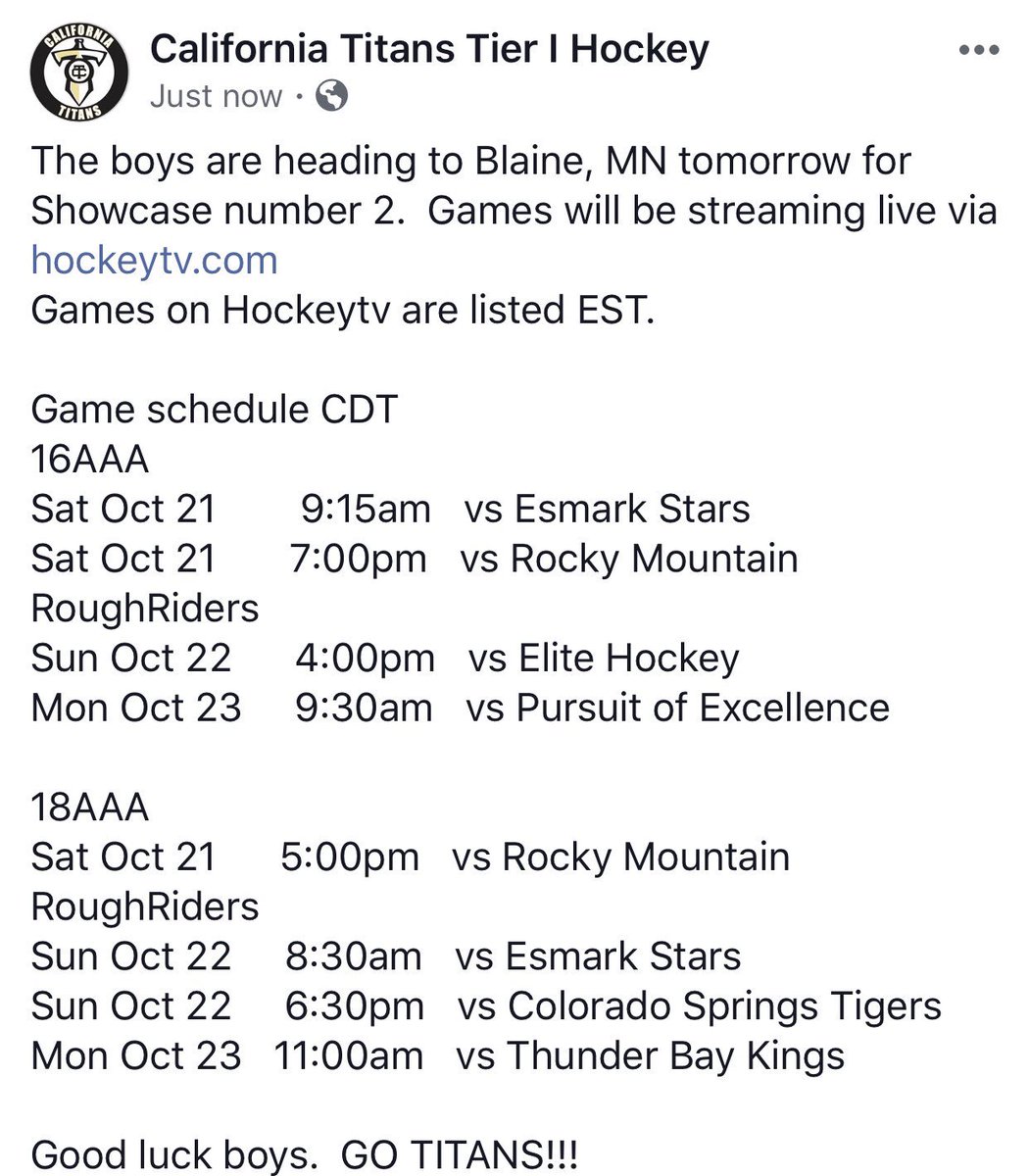 CA Titans Hockey (@catitanshockey) on Twitter photo 