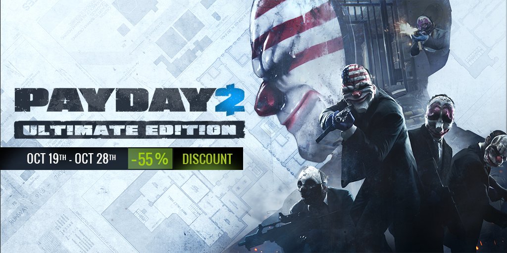 OVERKILL_TM's tweet image. HEISTERS! Our 10-day Locke And Load event is live! We have a huge discount on PAYDAY 2: Ultimate Edition and - it's FREE TO PLAY! #PAYDAY2