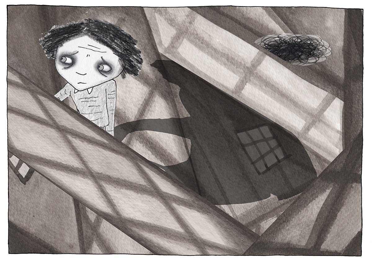 StudioElsbeth's tweet photo. #WorryBoy #graphicnovel in progress... #mentalhealth #mentalhealthawareness #depression #schoolprogram #digitalcollage #JonahtheWorryBoy https://t.co/4jjvZE1RZR