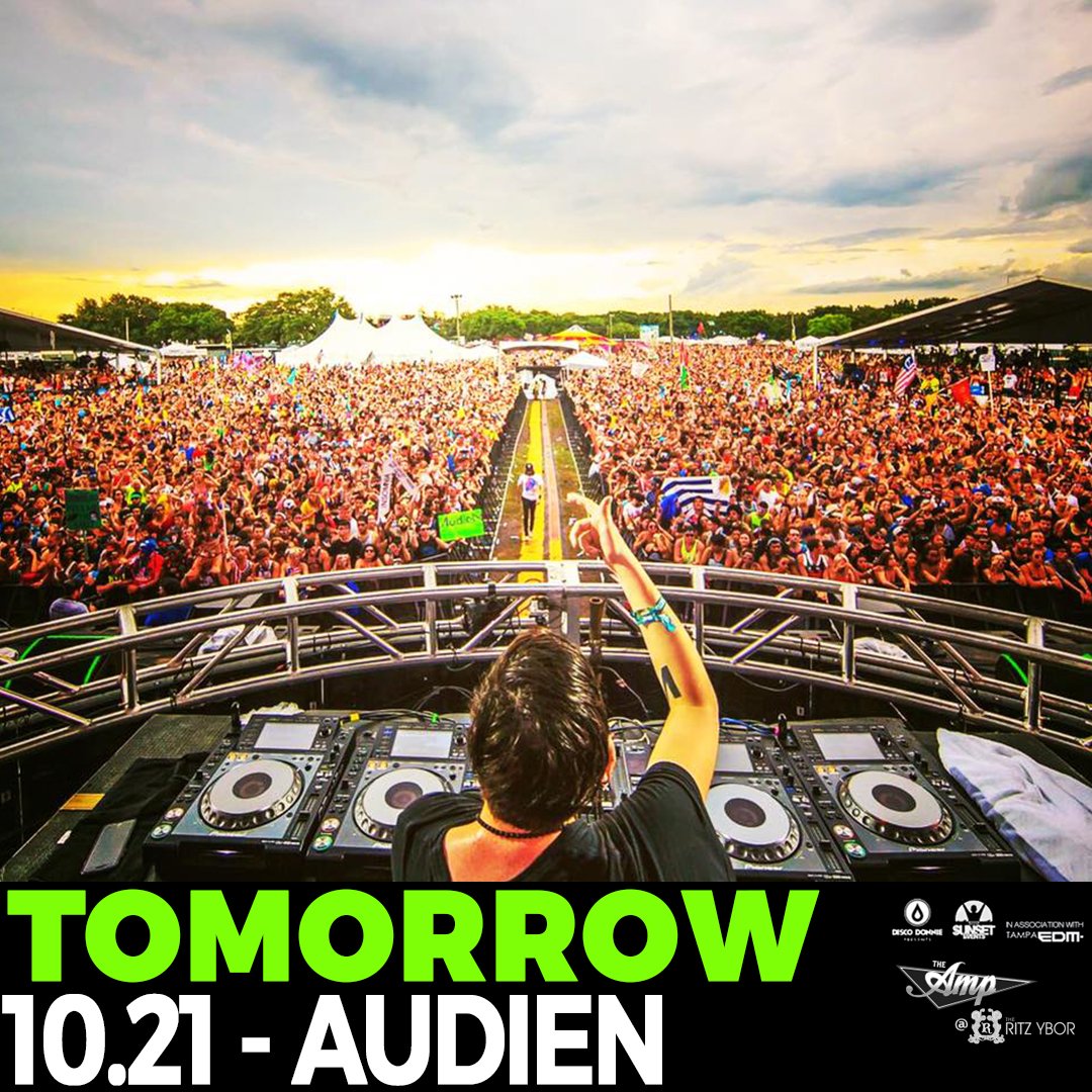 Tomorrow night we're reunited with <a href="/Audien/">Audien</a>! Grab your tickets now for #EUPHORIA at <a href="/theritzybor/">The RITZ Ybor</a>!

Tickets - bit.ly/Audien-Tampa