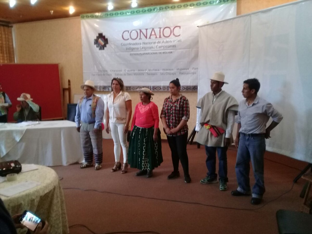 #Hoy #18Oct La nueva directiva de CONAIOC ( Coordinadora Nacional de Autonomías Indígena Originaria Campesina )