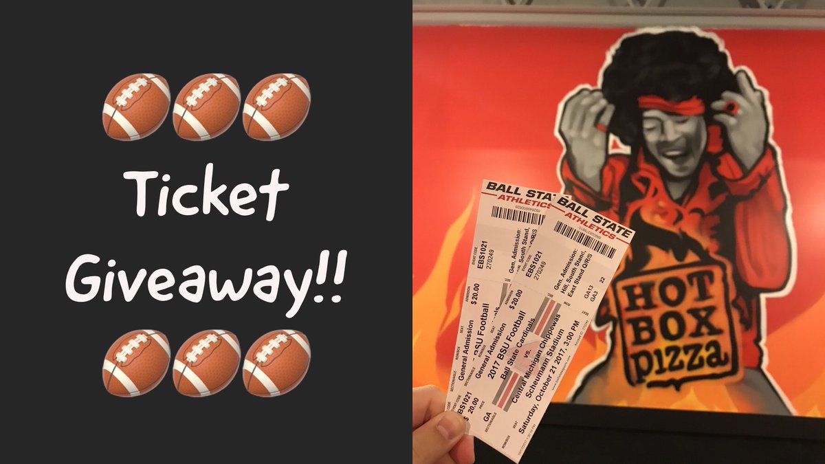 HotBoxBallState's tweet photo. Who’s ready for some 🏈 Saturday night?! RT &amp; follow us to enter this giveaway- winners will be selected tomorrow afternoon! https://t.co/0RhuORJ0pM