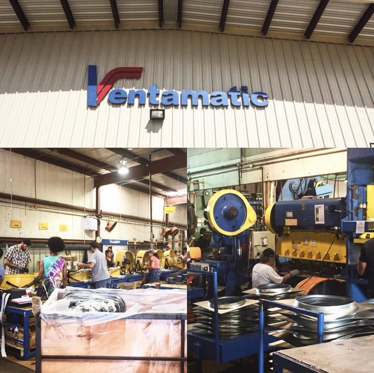 The_REL_Group's tweet photo. #tbt Starting off the 2017 #Ventamatic National Sales Meeting with a plant tour!
.
#hvac #HVACR #texas #americanmade #throwbackthursday https://t.co/f43hBSUKEq