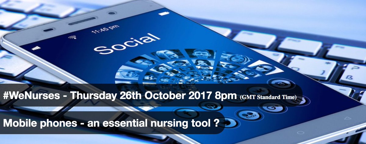 WeNurses's tweet photo. THURSDAY - NEXT WEEK

Mobile phones - an essential nursing tool ? https://t.co/nREOFTsUq5

#WeNurses https://t.co/xOj1dhTvs0