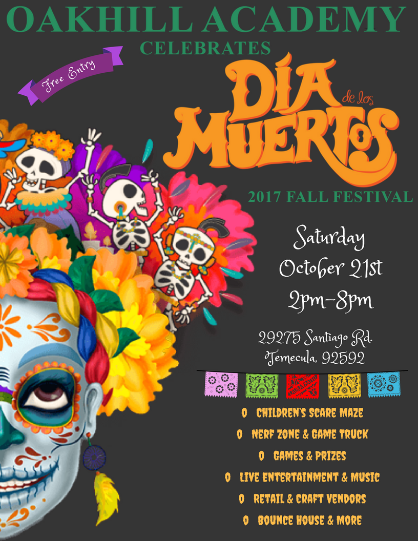 Join <a href="/oakhillCA/">Oakhill Academy</a> this weekend for their 2017 Fall Festival! oakhillca.org