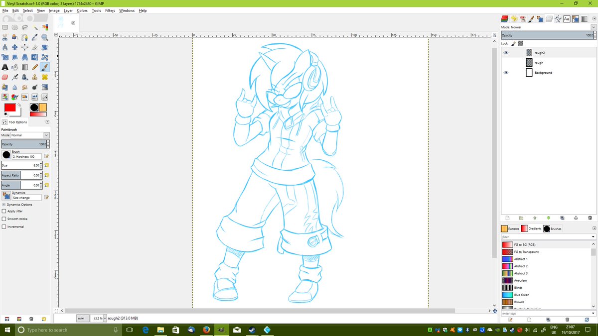 DuragantheLion's tweet photo. Work in progress of my own personal take on how #vinylscratchmlp would look anthromorphed. The outfit is black with blue lines and streaks. https://t.co/uA8i7wY1Ve