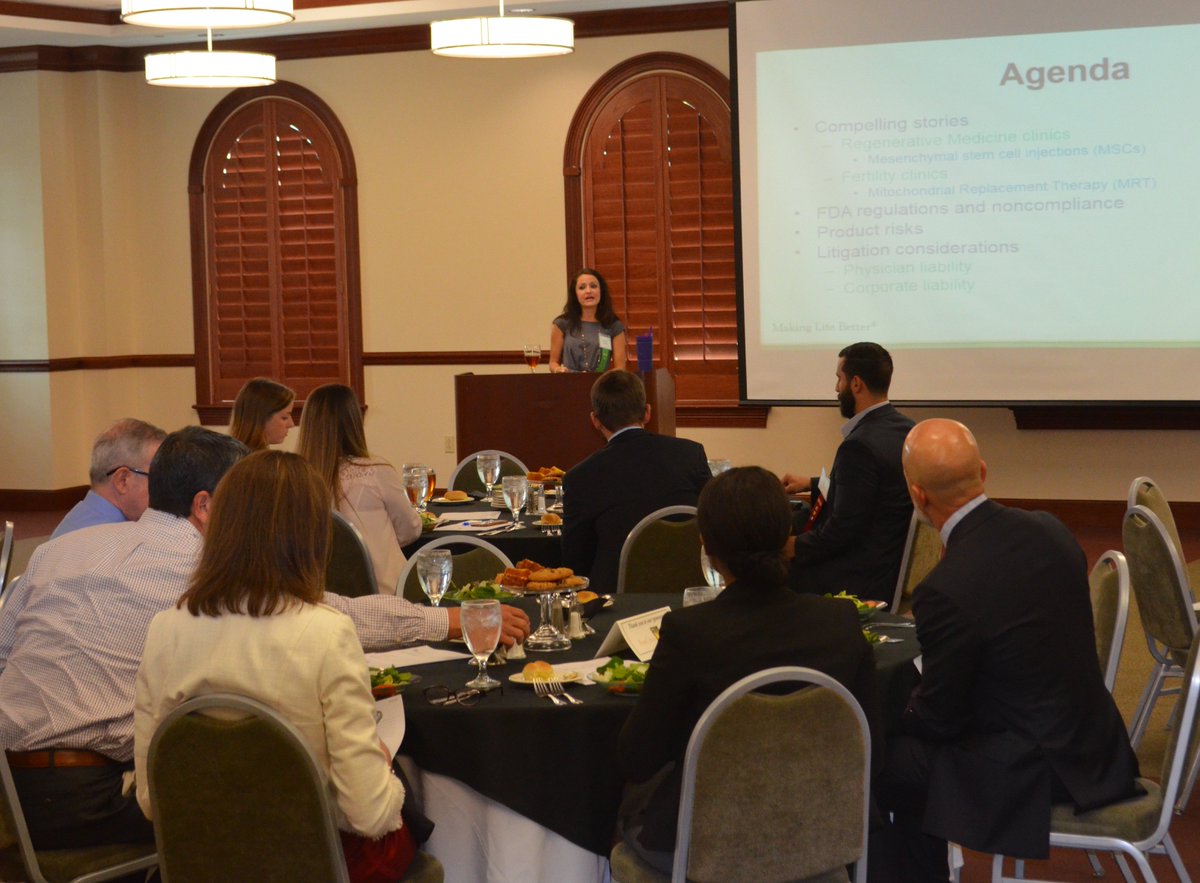 USFhpm's tweet photo. Dr. Drabiak presents at Hillsborough Co Bar Assoc. Health Law Conference on regulation compliance of experimental cell and tissue products. https://t.co/3y59sVI6iy