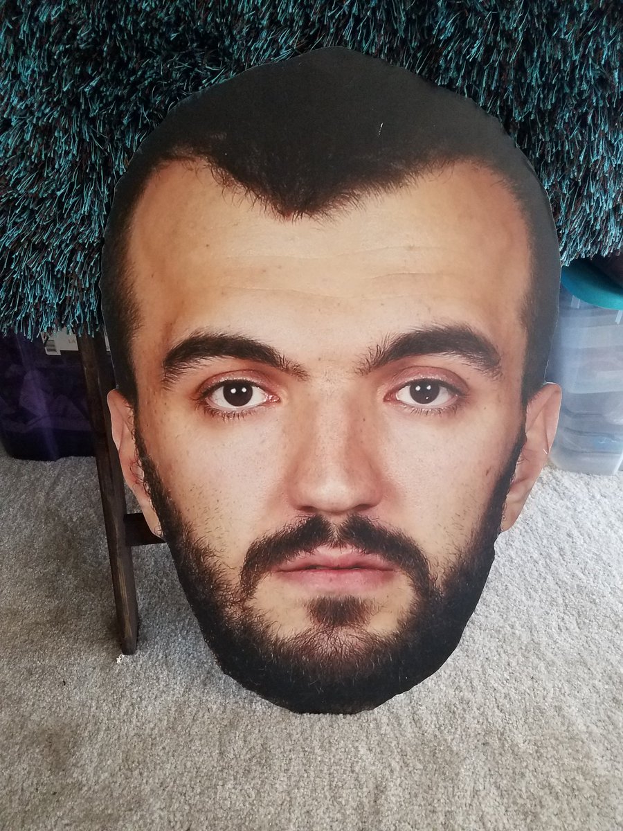MegzB22's tweet photo. Currently trying to figure out where this giant Nikola Pekovic head will go in my new apartment. Typical moving problems. https://t.co/rwkoxQJCPI