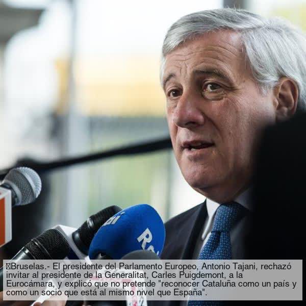 EnTitulares's tweet photo. https://t.co/6Y5duKZ04Y
Tajani declina invitar a Puigdemont al Parlamento Europeo para no equiparar España y Cataluña. https://t.co/UrOR4teiqd