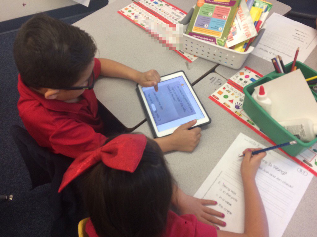 daynomiterox's tweet photo. Using @Classkick to show 1st graders how to find their answers in a text. #knowthyimpact https://t.co/5cAdTxYmQH