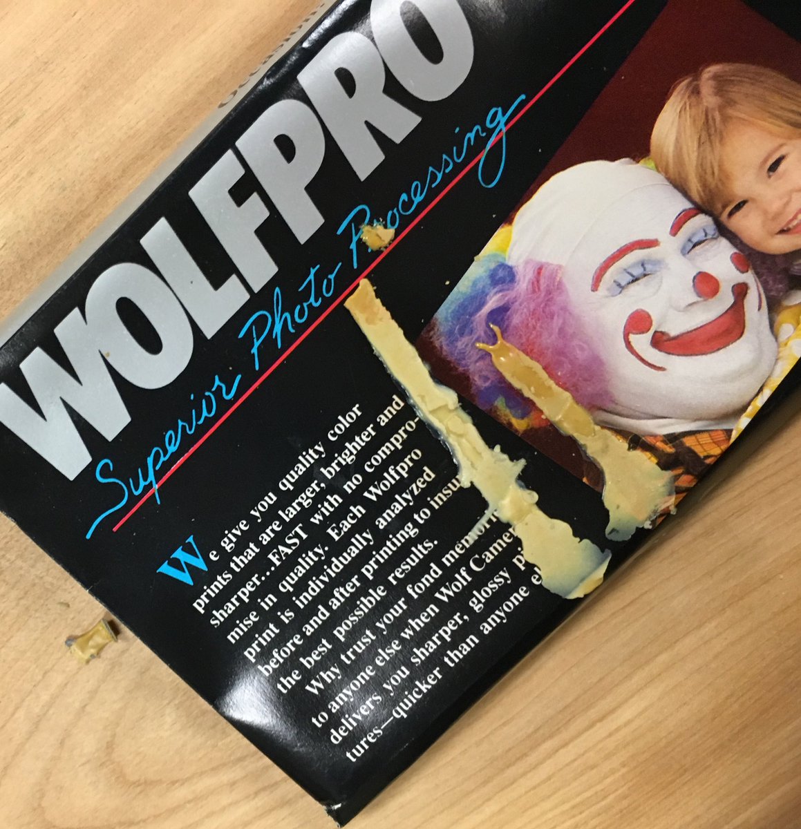 TheLiviB's tweet image. Is it sad that the creepy clown doesn’t bother me half as much as the melted and dried up rubber band? #archives #archiveproblems