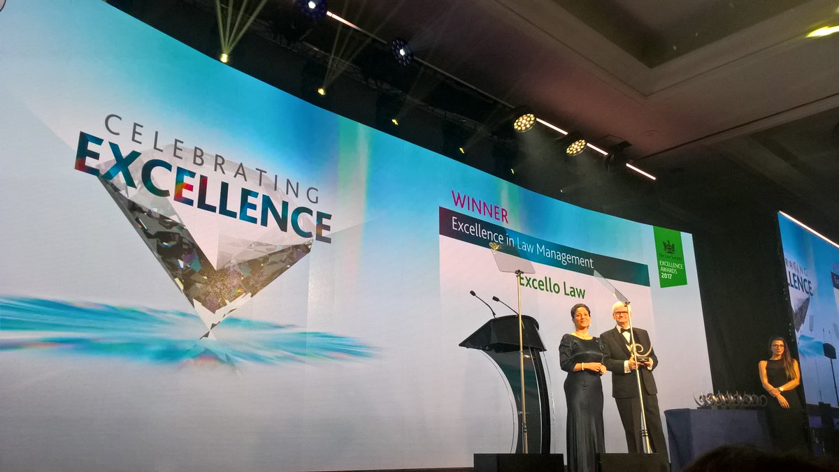 RT TheLawSociety "Excello Law wins excellence in law management award #lawsocawards excello congratulations "