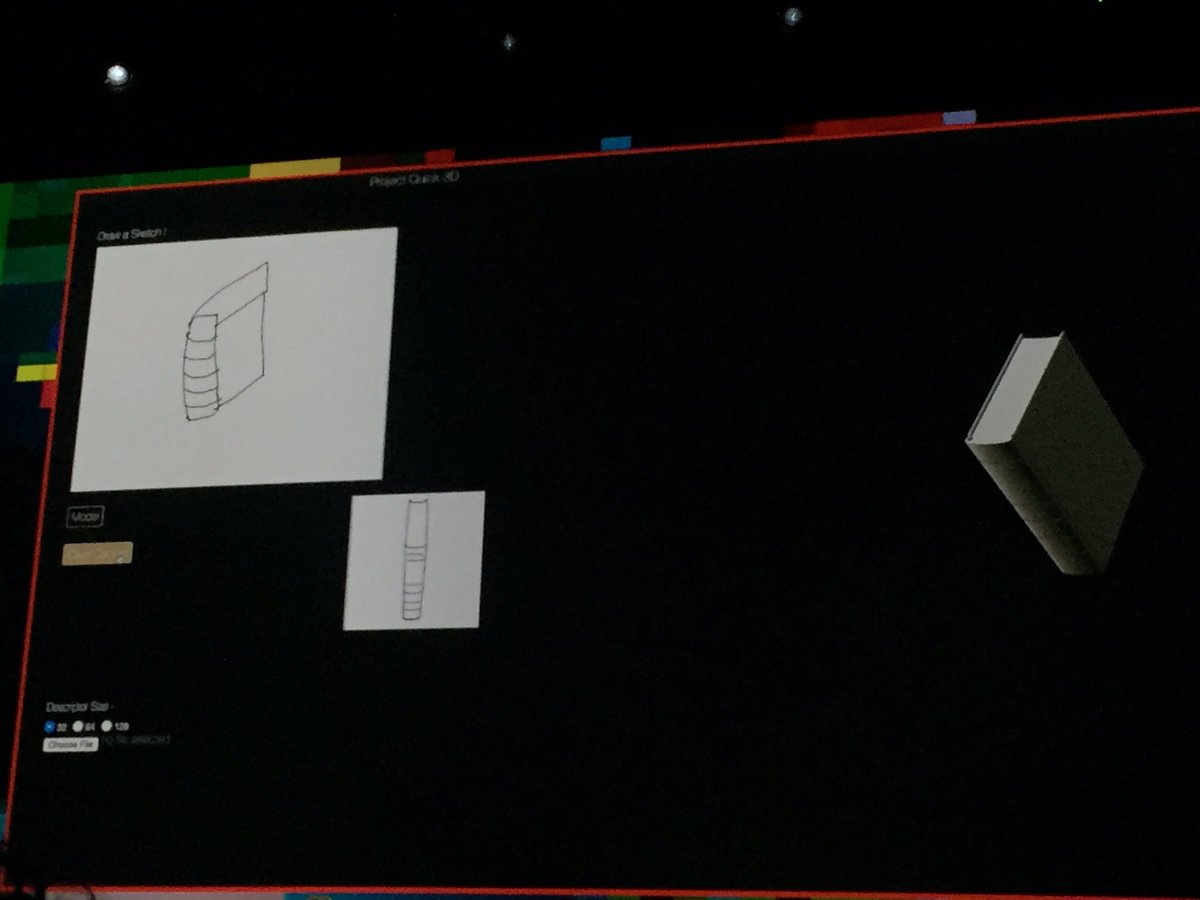 akiko_saito's tweet photo. しょぼい2Dスケッチから立派な3Dモデルにしてくれる #projectquick3d ほんとはアドビセンセイがアドビストック(ストックフォト)からリアルタイムで引っ張ってきてくれてる #adobemax #sneak https://t.co/7P7tGzfqxe