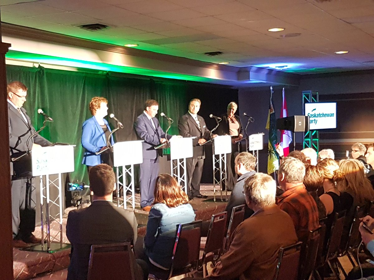 denisperrault's tweet photo. It's a full house in @City_SC for the @SaskParty debate tonight! #skpoli #growsask https://t.co/1NeC9e770a