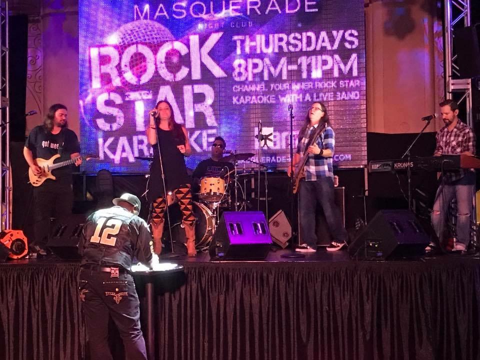 MasqueradeNOLA's tweet photo. Got talent? Or at least think you do? Sing along tonight w/ a live band tonight @MasqueradeNOLA  Rock Star Karaoke. #karaoke #harrahsnola https://t.co/Ch14nxDrJw