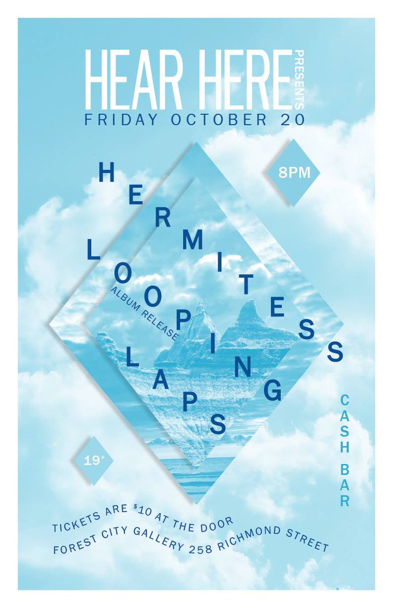 Coming off a brief hiatus, we are proud to present a magical evening as we welcome Hermitess, LAPS & Looping to Hear Here tomorrow night!
