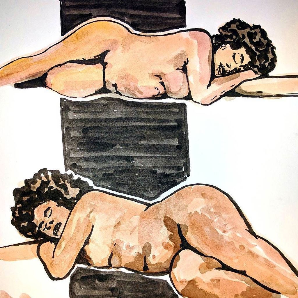 joshchiancone's tweet photo. Tried out watercolors in life drawing today. Two 25 minute poses. #watercolor #penandink #lifedrawing #figuredrawi… https://t.co/4Ha1xNMLnh https://t.co/1VPptgaYZz